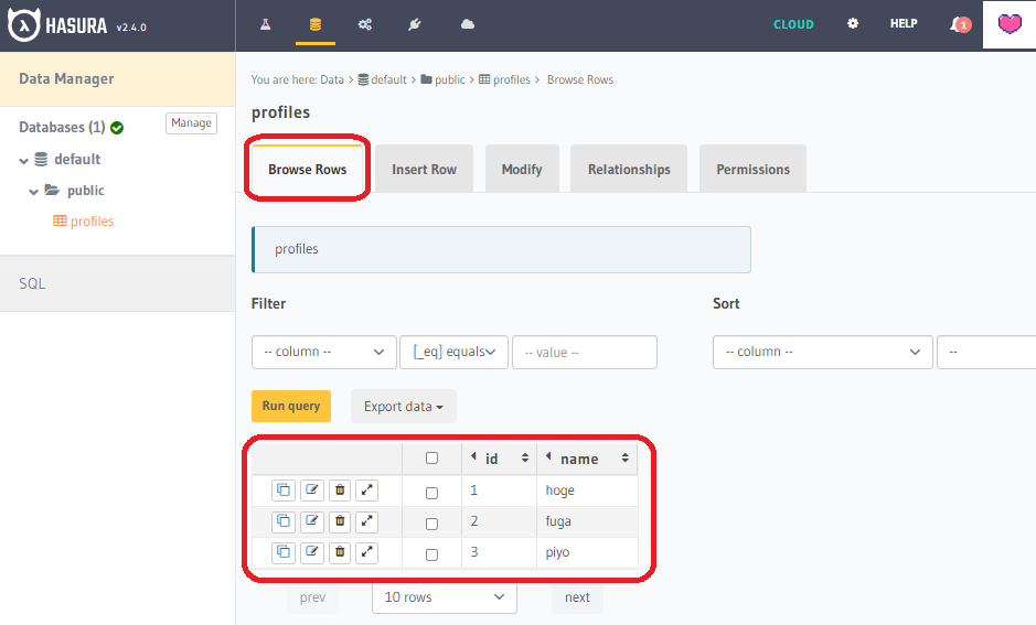 Docker-composeでHasuraを動かしてgraphQLを使ってみる