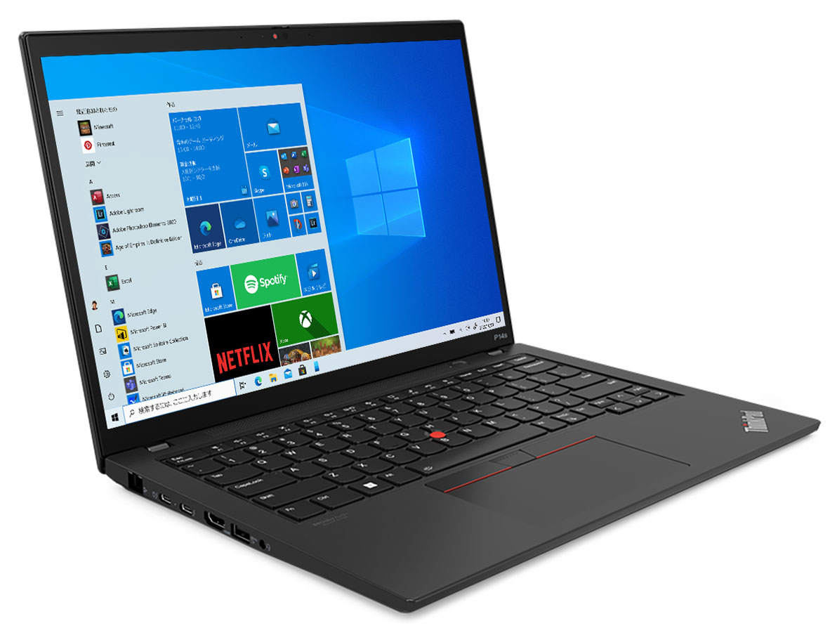 ThinkPad P14s Gen 3 Windows 10 Pro・Core i7 1260P・16GBメモリー・512GB SSD・NVIDIA T550・14型WUXGA液晶搭載 21ALS05S00
